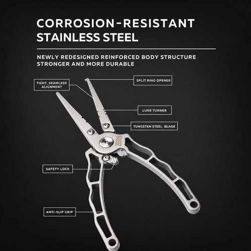 ZERIS FISHING STAINLESS STEEL PLIERS