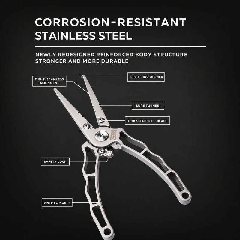 ZERIS FISHING STAINLESS STEEL PLIERS